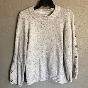 Knitted Sweater with Button Down Sleeves